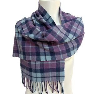 Ferguson of Balquhidder Wool Tartan Scarf Made in Scotland 🇬🇧Purple Blue Plaid